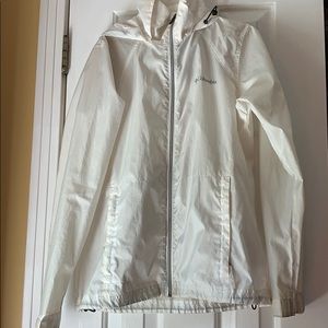Columbia white women’s small raincoat